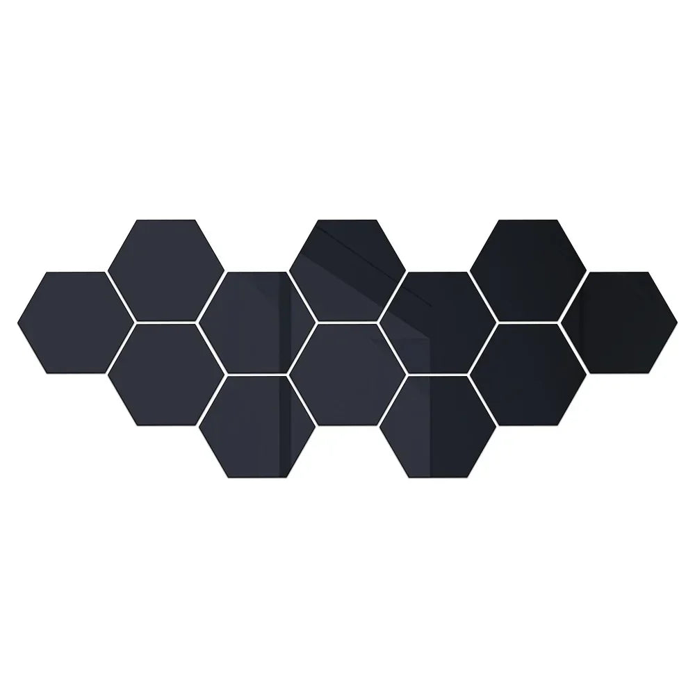 Hexagon 3D Mirror Wall Sticker