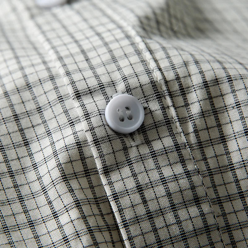 Oversized Plaid Lapel Casual Shirt