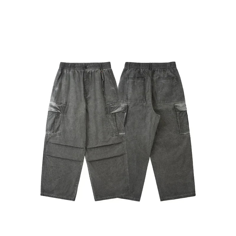 Vintage Washed Gray Cargo Pants