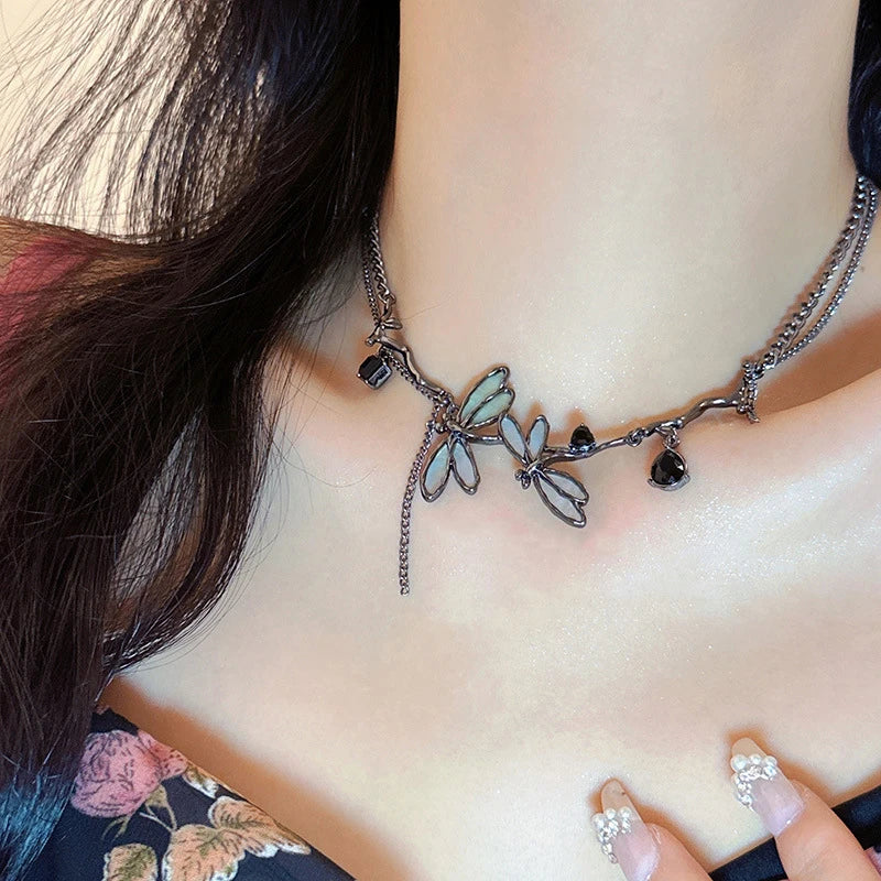 Fairycore Dragonfly Necklace