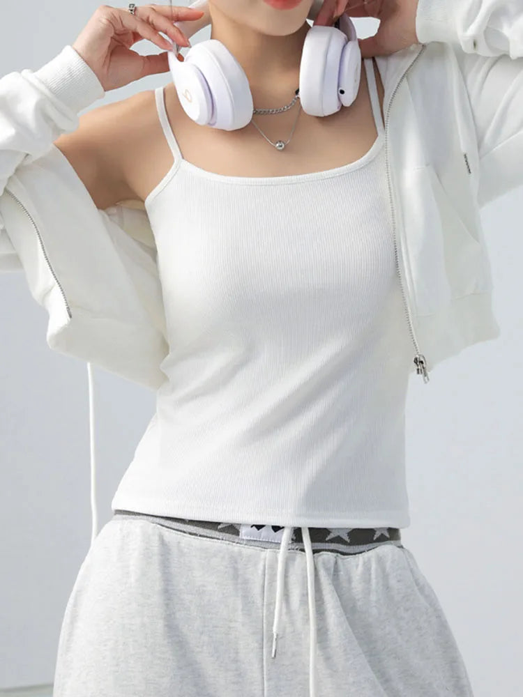 Basic Sleeveless Coffee Tank Top