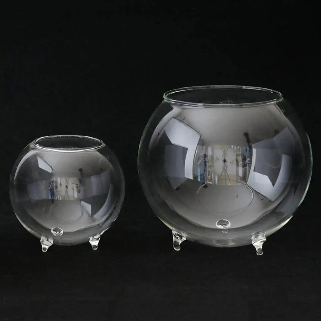 Ball Shaped Glass Flower Vintage Vase