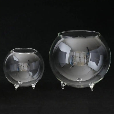Ball Shaped Glass Flower Vintage Vase