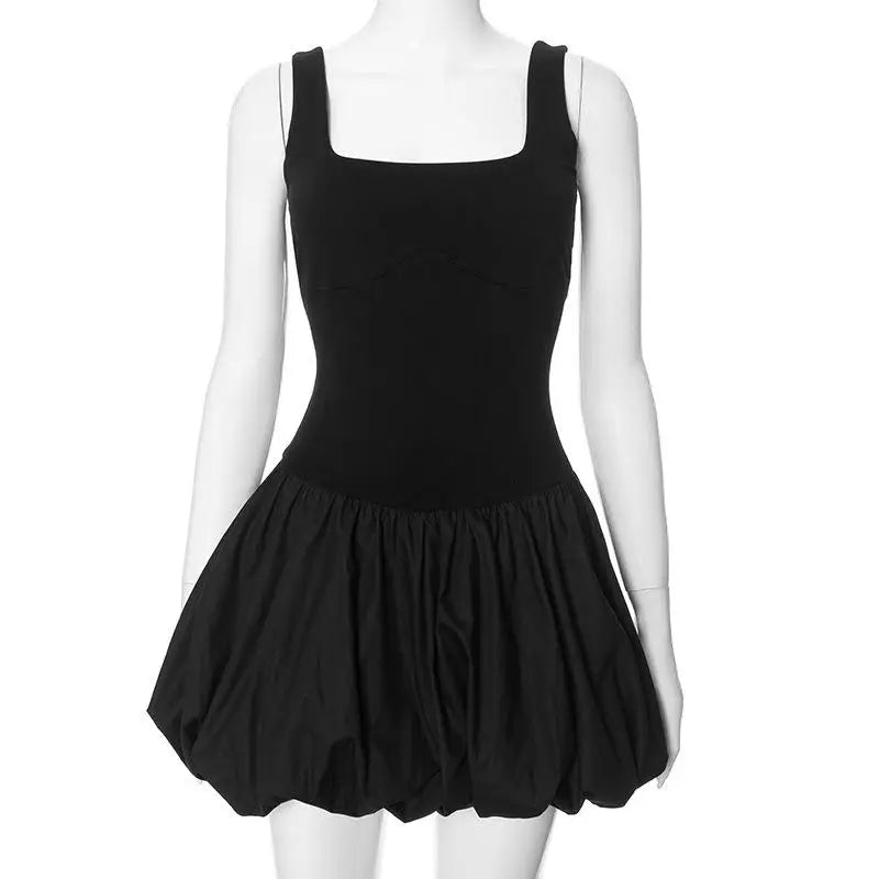 Patchwork Fluffy Mini Dress