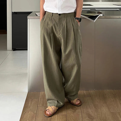 Japanese Style Draped Wide Leg Pants