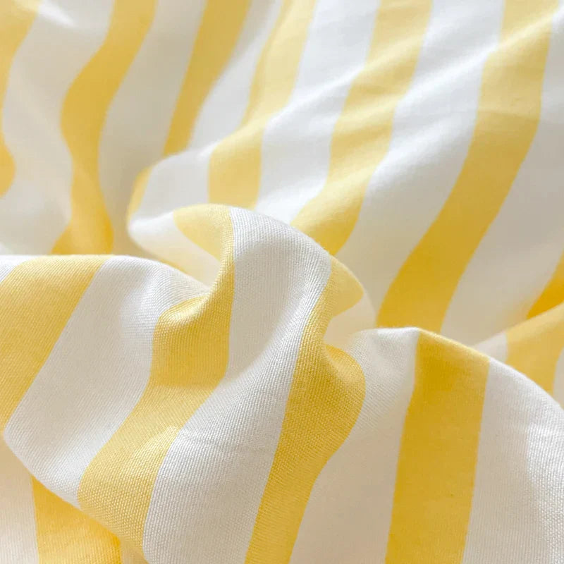 Nordic Striped Simple Style Cotton Bedding Set