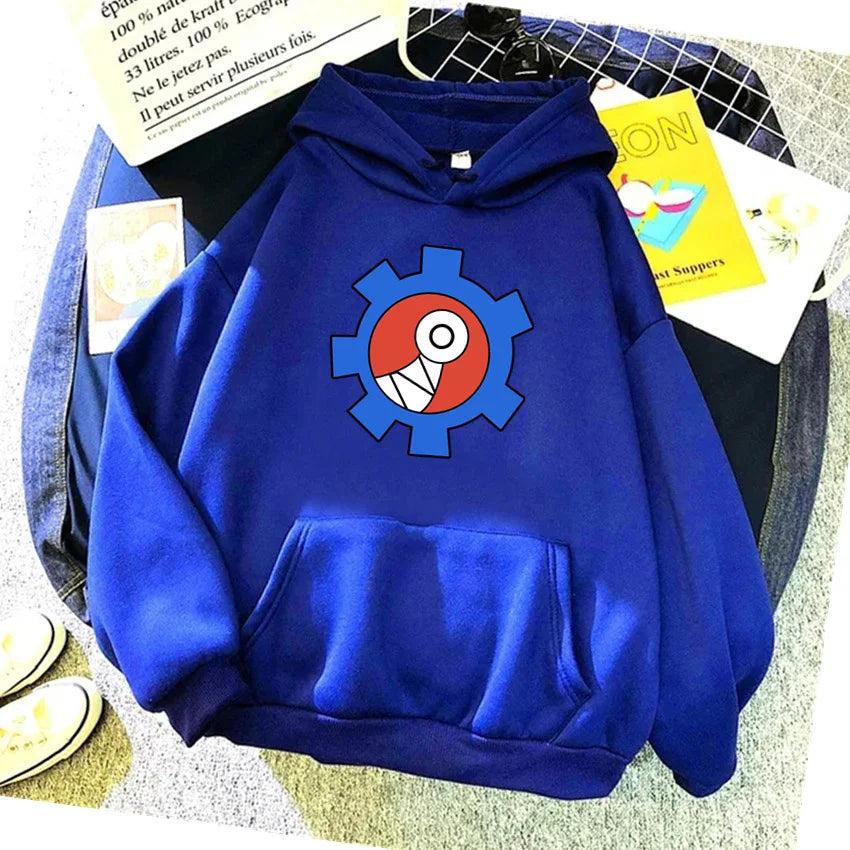 Vibrant Yellow Anime Skater Hoodie