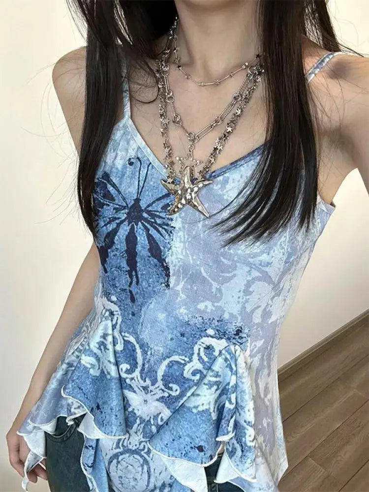 Fairycore Ruffled Top