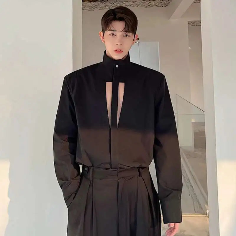 Cut Out Long Sleeve Shirt