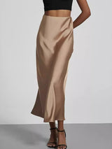 Y2K Chic High Waist Satin Party Skirt