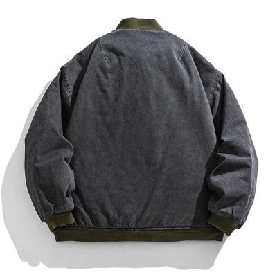 Solid Color Japanese Denim Jacket