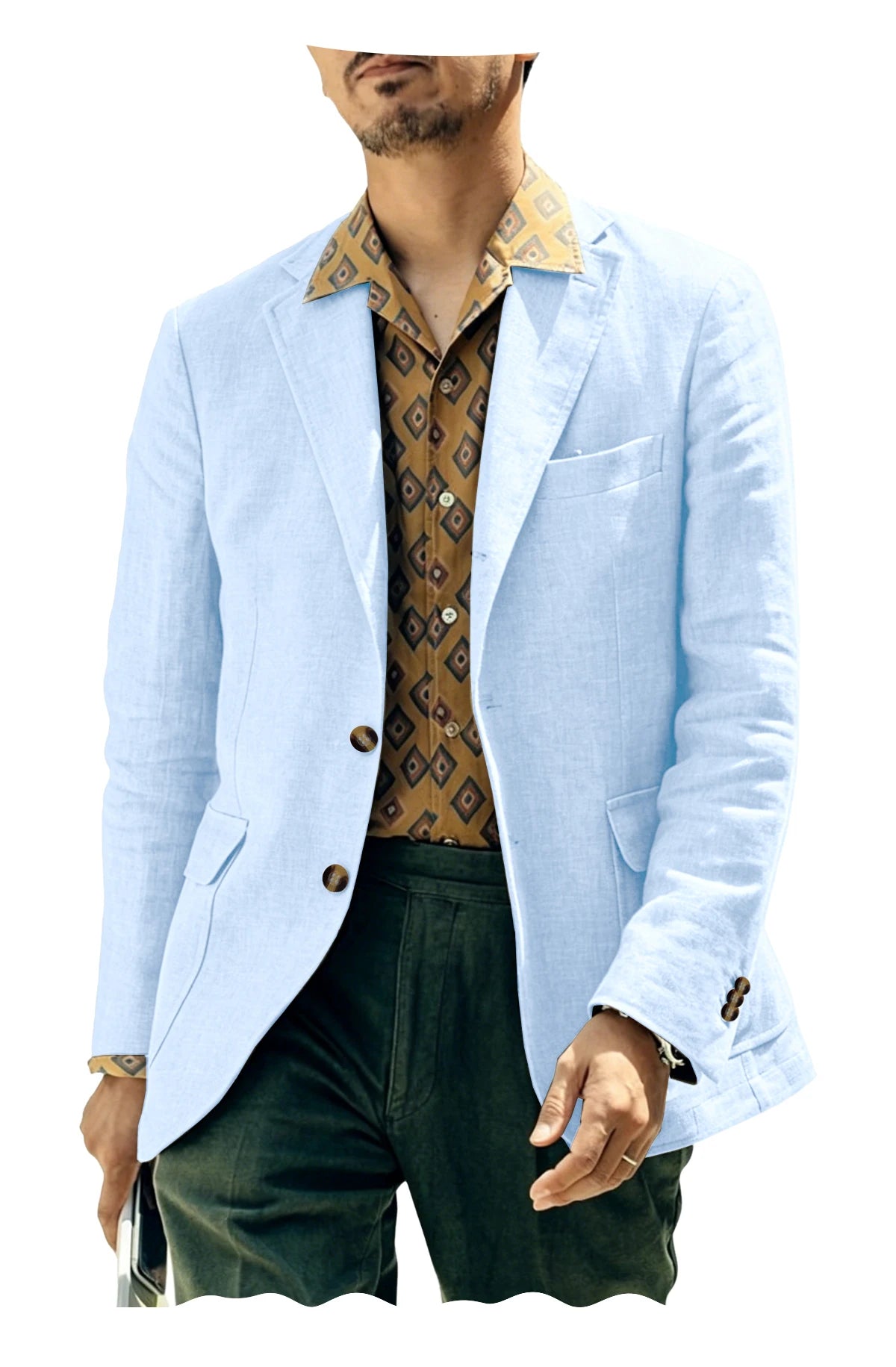 Italian Men Linen Suit Jacket