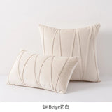 Orange Stripe Velvet Throw Pillow Cover