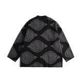 Großer, gestrickter Kimono-Cardigan im japanischen Stil