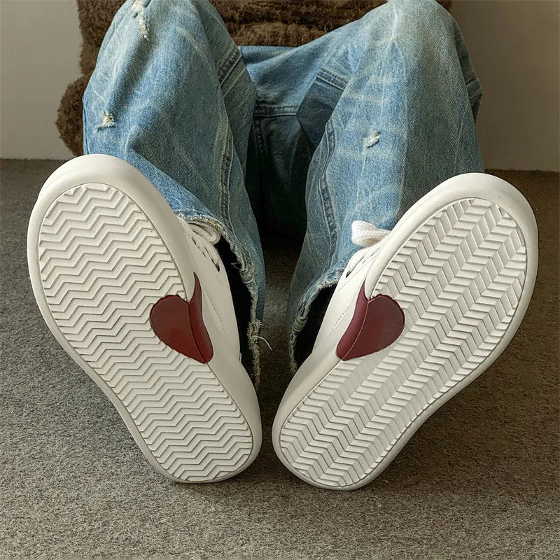 Y2K Retro Heart Skater Sneakers