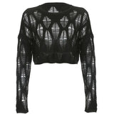 Y2K Grunge Distressed Knitted Sweater