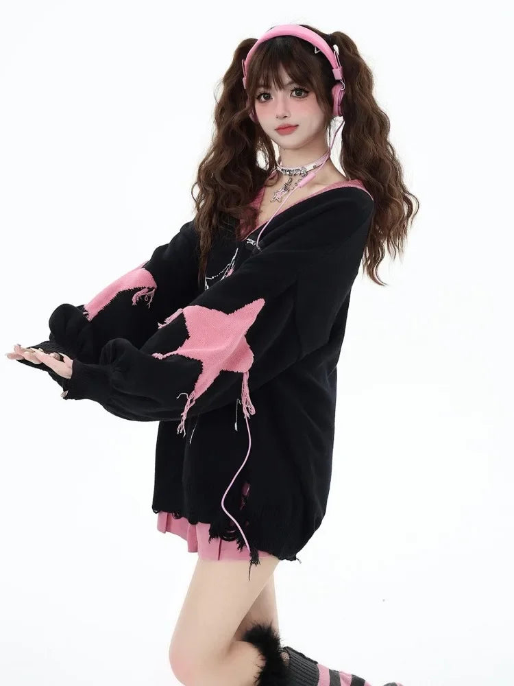 Pastel Goth Spider Sweater