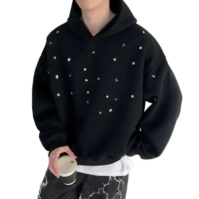 Sweatshirt im Vintage American Style mit Diamant-Muster