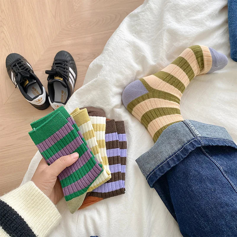 Korean Style Thick Mid-tube Socks