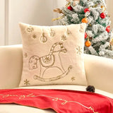 Christmas Embroidered Cover Soft Pillow Case