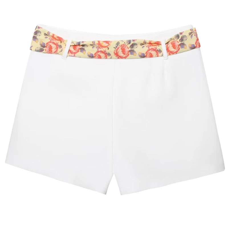 Scarf Belted Shorts