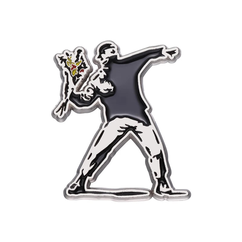 Classic Banksy Art Design Brooch