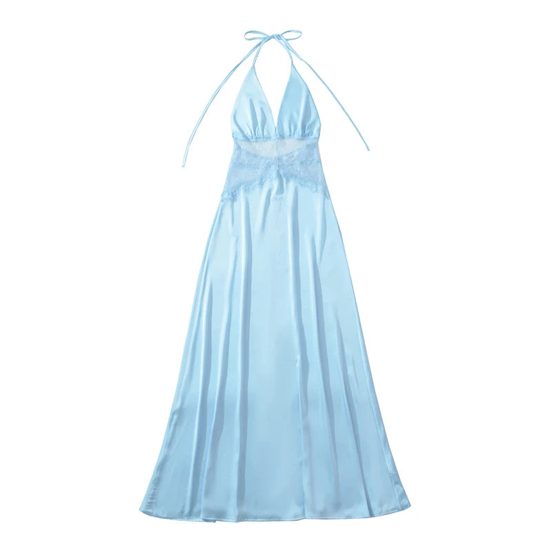 Backless Halter Evening Party Long Dresses