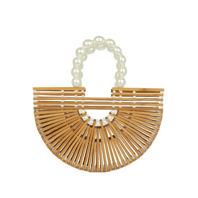 Bamboo Fan-shaped Handbag