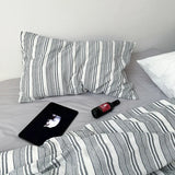 Blue Cotton Pillowcases Stripe