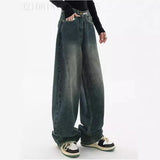Y2k Women's High Waist Wide Leg Denim Jeans