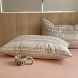 Cotton Pillowcase Colorful Stripe Pillow Case