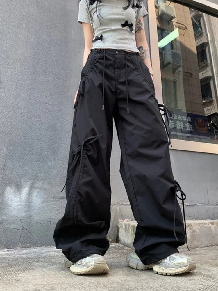 Pantalones cargo anchos de estilo "soft girl"
