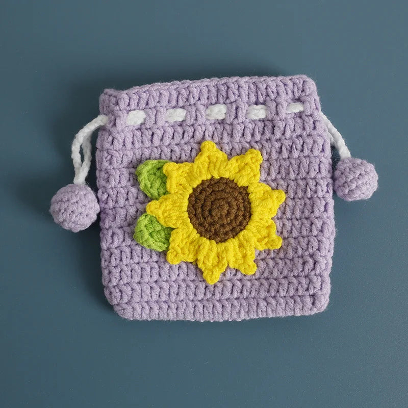 Kawaii Fruit Crochet Coin Wallet Mini Handwoven Bag