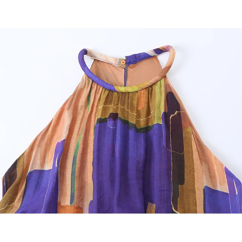 Sundress Casual Summer Beach Sleeveless Maxi Dress