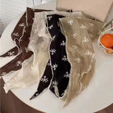 Floral Lace Triangular Head Scarf