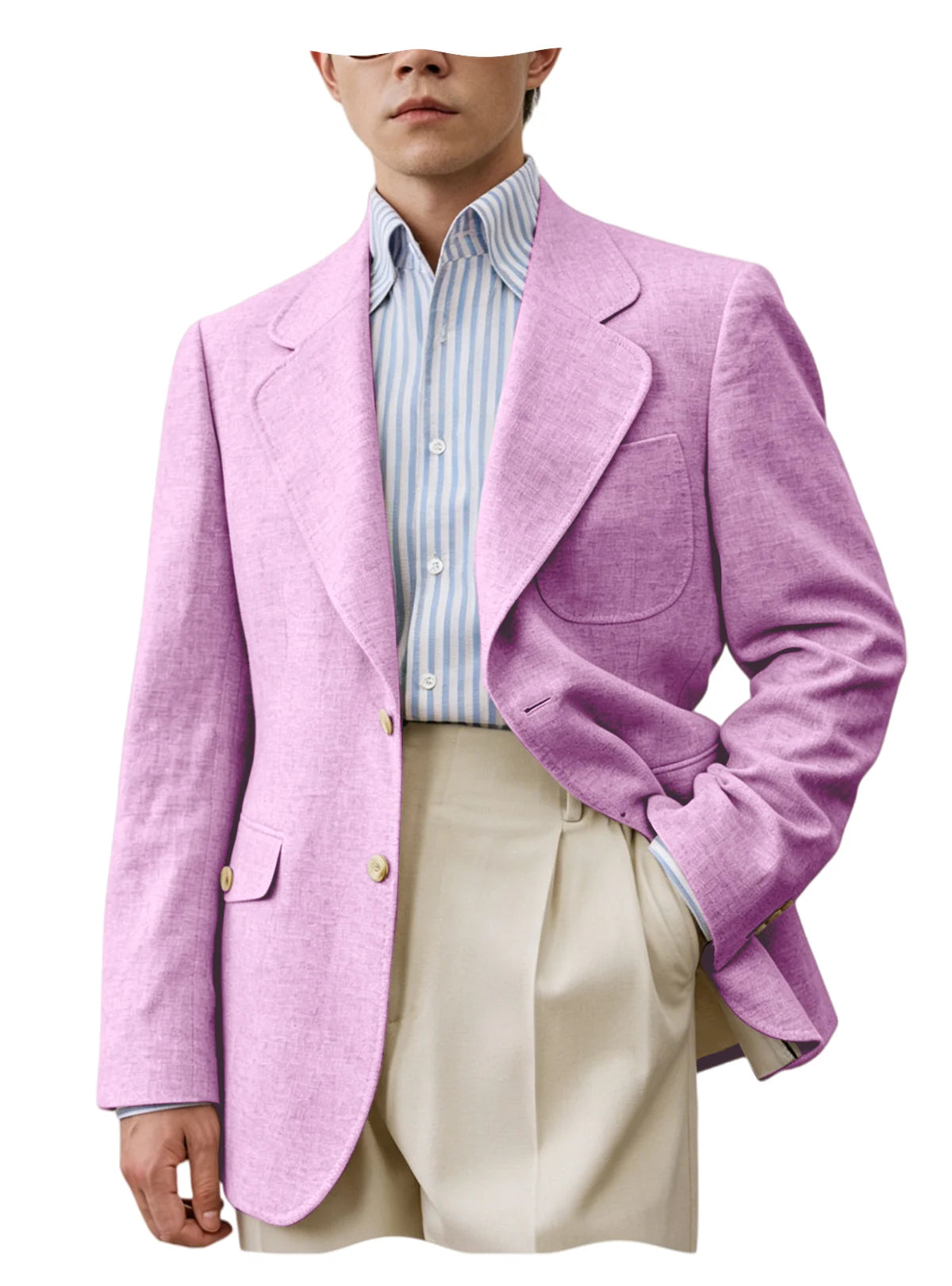 Men's Linen Casual Blazer
