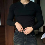 Striped Slim Fit Round Collar T-Shirt