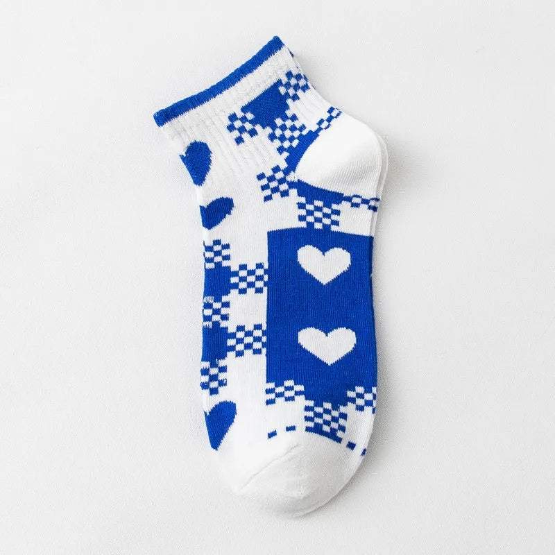 Spring Summer Cotton Color Short Ankle Socks