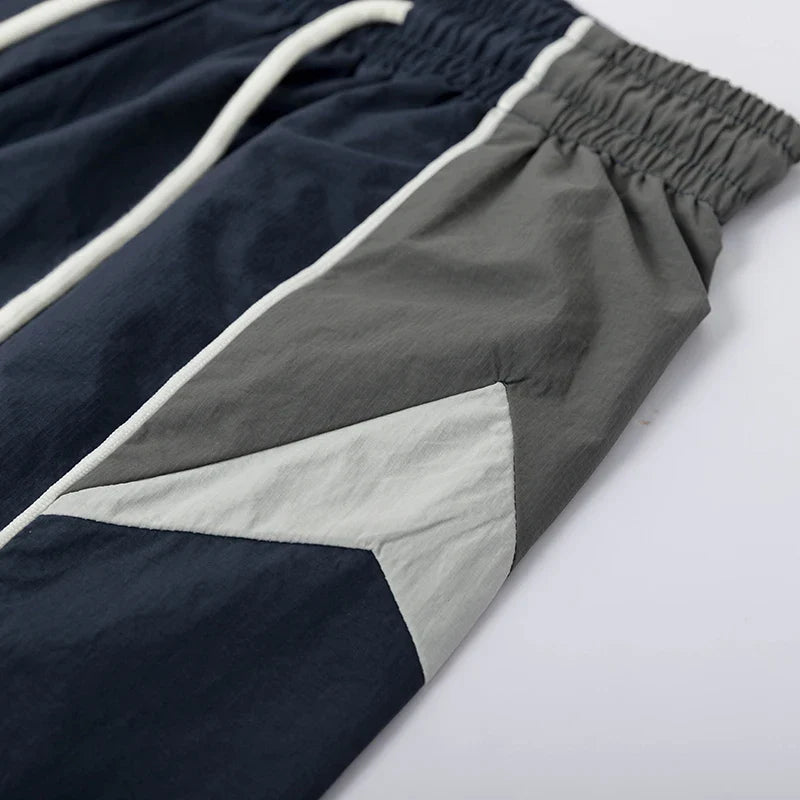 Hip-Hop-Streetwear Baggy Patchwork-Shorts