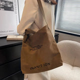 Y2K Canvas Large Tote Shoulder Bag