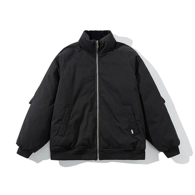 Dicke, beidseitig tragbare Winter-Pufferjacke