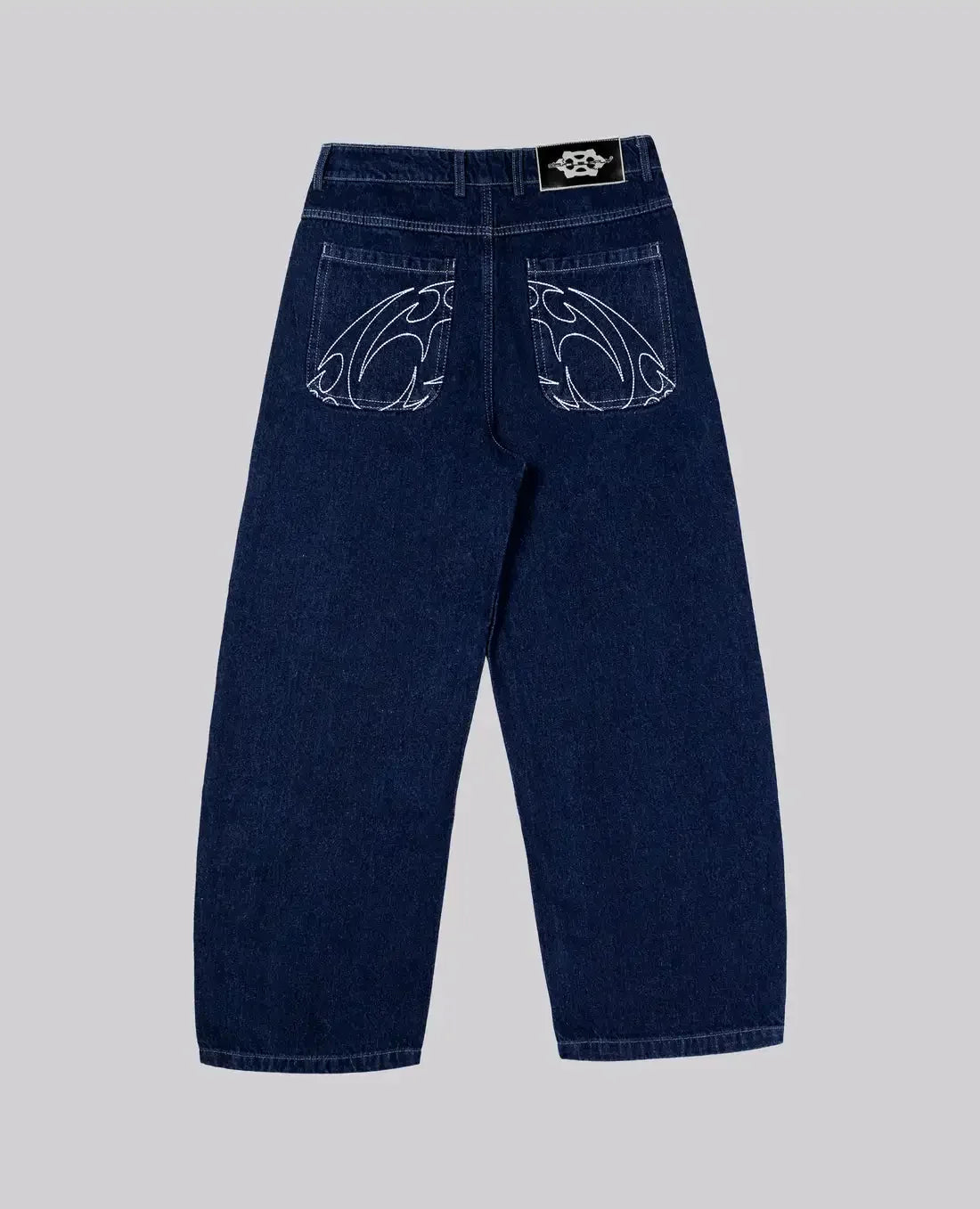 Embroidery Baggy Loose Straight Jeans