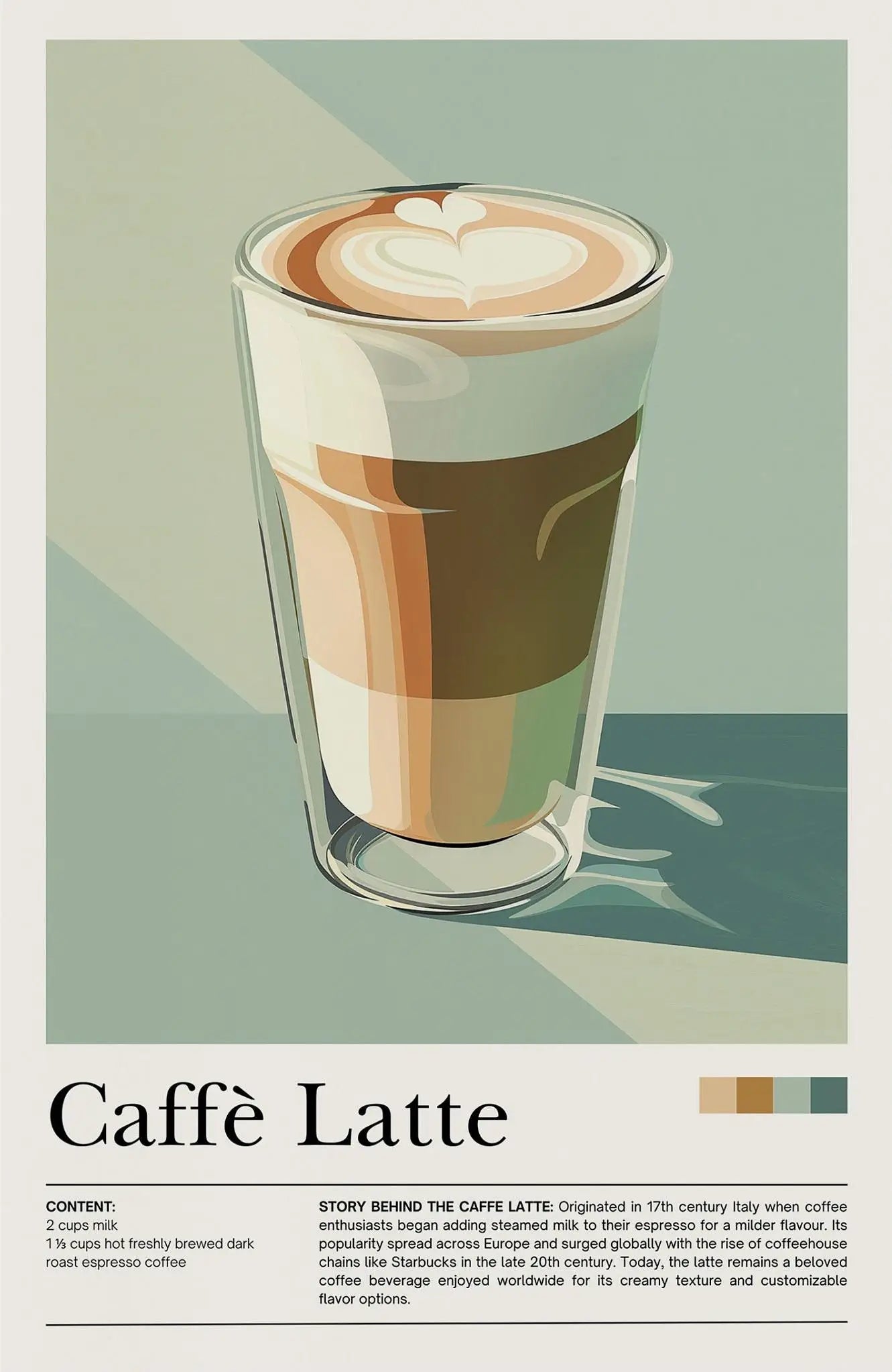 Nostalgic Minimalist Cafe Posters
