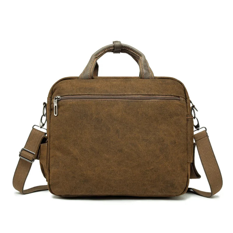 Retro Canvas Brown Messenger Bag