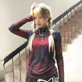 Tattoo Print Mesh Gothic T-Shirt