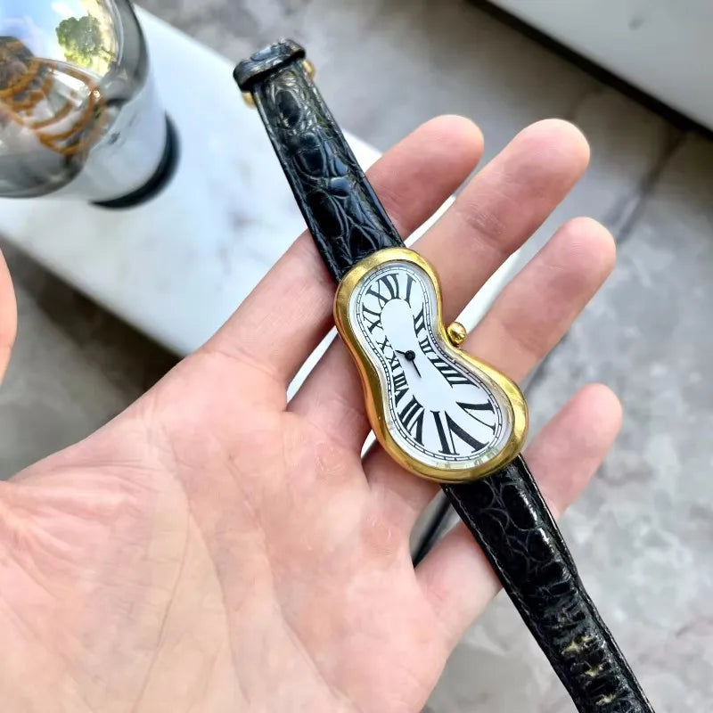Melting Twisted High Quality Leather Watch