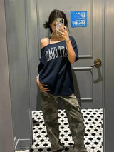 Elegant Korean Chic Oversize Crop Top