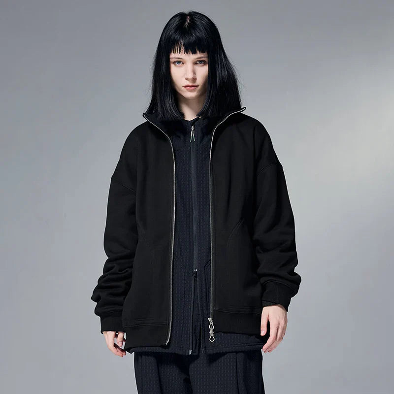 Stehkragen Winterfleece Windbreaker Jacke