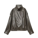 Women's Faux Leather Black Jacket
