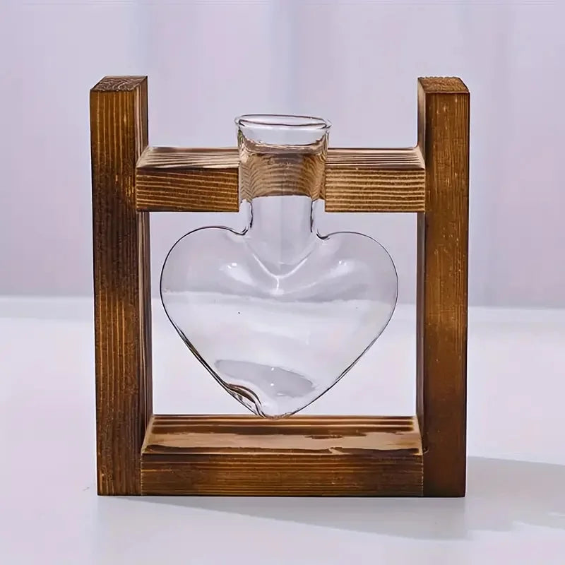 Creative Wooden Frame Small Vintage Vase